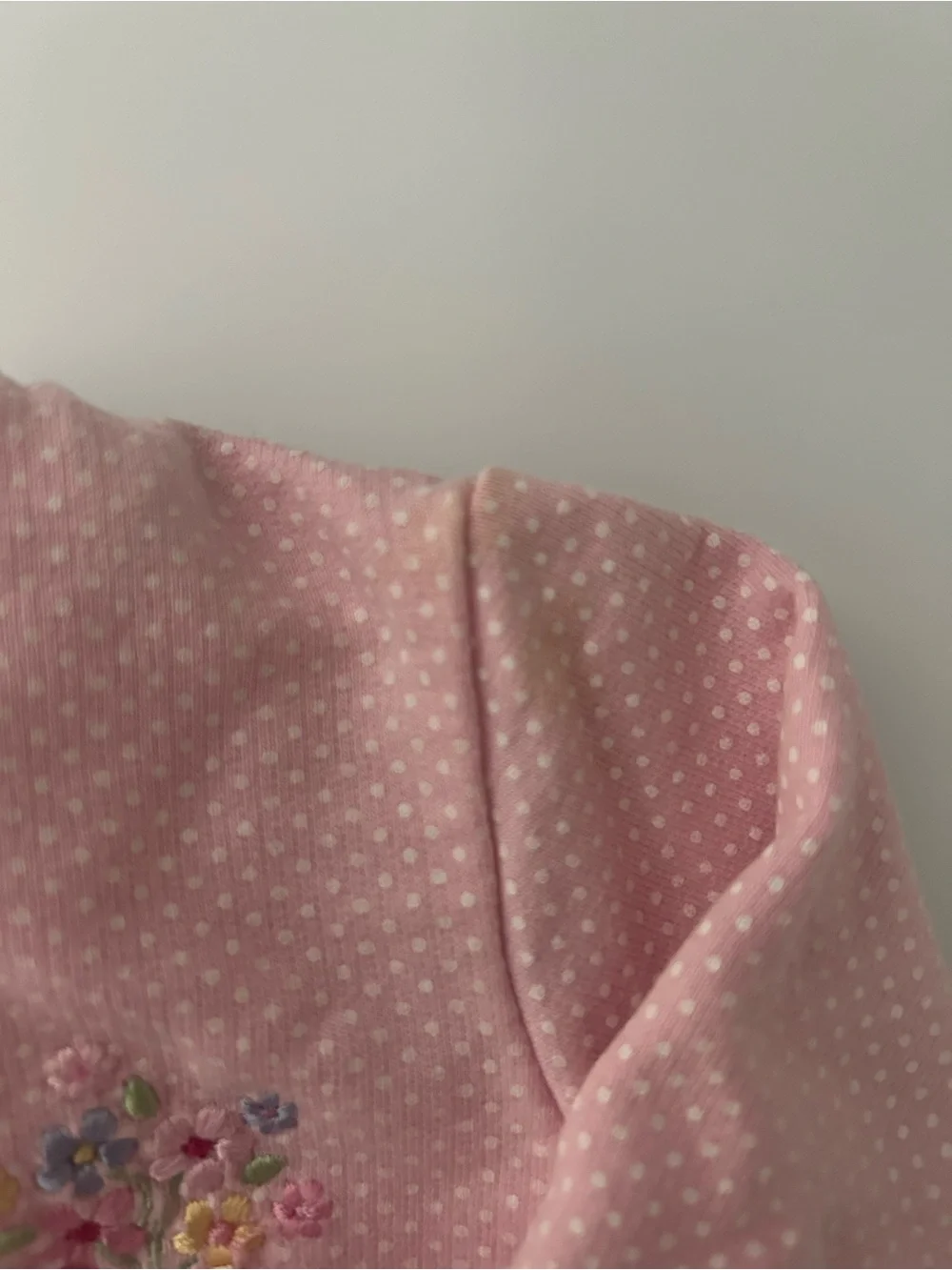Vintage pink embroidered 2 piece set size 6 month baby girl
